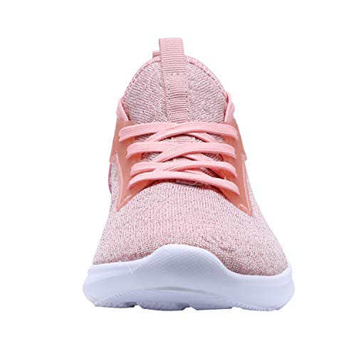 Women's Fashion Sneakers Breathable Sport Shoes (8.5 B(M) US, Pink-7)