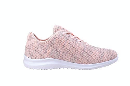 YILAN Women's Fashion Sneakers Breathable Sport Shoes (9 B(M) US, Peach)