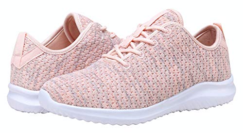 YILAN Women's Fashion Sneakers Breathable Sport Shoes (9 B(M) US, Peach)