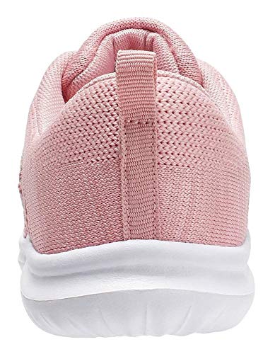 YILAN Women's Fashion Sneakers Breathable Sport Shoes (9, Pink-5)
