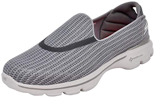 Skechers Performance Women's Go Walk 3 Slip-On Walking Shoe, Grey, 8 M US