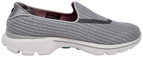 Skechers Performance Women's Go Walk 3 Slip-On Walking Shoe, Grey, 8 M US