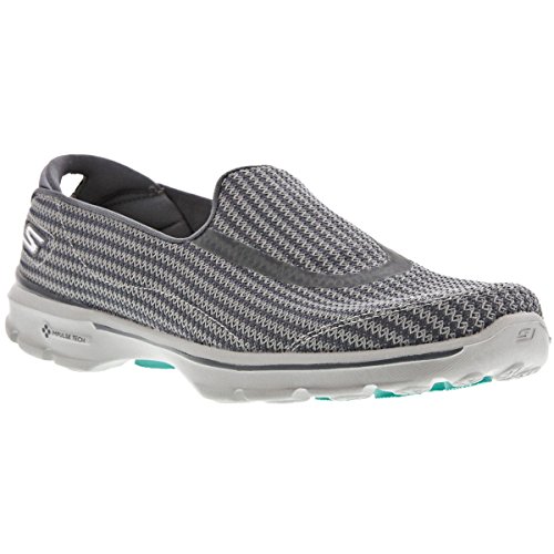 Skechers Performance Women's Go Walk 3 Slip-On Walking Shoe, Charcoal, 8 M US