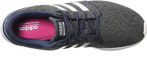 adidas Women's CloudfoamQT Racer Xpressive-Contemporary CloudfoamRunning Sneakers Shoes, Trace Blue/White/Black, 6 M US