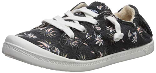 Roxy Women's Bayshore Slip on Sneaker Shoe, Black Print, 5.5