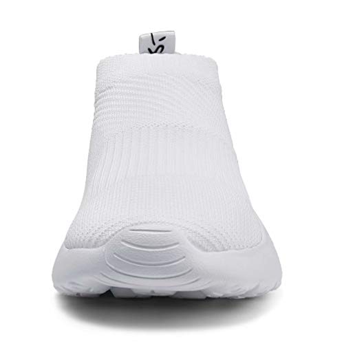 konhill Women's Athletic Walking Shoes - Comfortable Casual Work Gym Slip On Sneakers 5 US White, 36