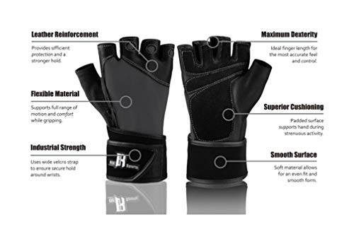 RIMSports Weight Lifting Grips Gloves Workout Men Accessories Wrist Support Weight Lifting Wrist Wraps Weightlifting Women Parkour Gloves Workout Gloves Women Rowing Gloves