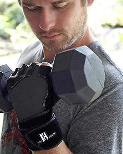 RIMSports Weight Lifting Grips Gloves Workout Men Accessories Wrist Support Weight Lifting Wrist Wraps Weightlifting Women Parkour Gloves Workout Gloves Women Rowing Gloves