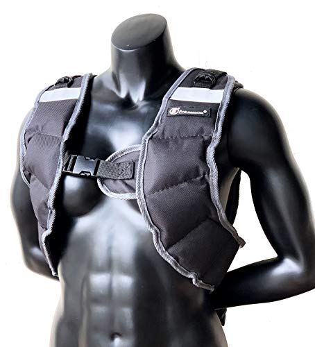 Strength sport systems Weight Vest (Short) - Premium Quality - Best for Cross fit Training - Running - Jogging - Fully Adjustable (S pro Weight Vest) (Pro-X Black, 12lbs)