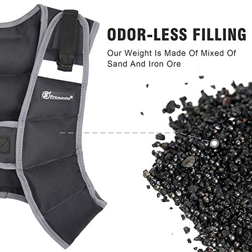 Strength sport systems Weight Vest (Short) - Premium Quality - Best for Cross fit Training - Running - Jogging - Fully Adjustable (S pro Weight Vest) (Pro-X Black, 12lbs)