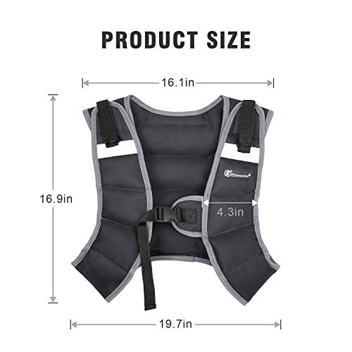 Strength sport systems Weight Vest (Short) - Premium Quality - Best for Cross fit Training - Running - Jogging - Fully Adjustable (S pro Weight Vest) (Pro-X Black, 12lbs)