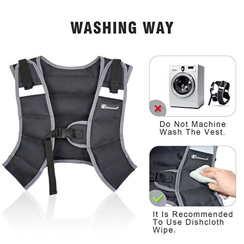 Strength sport systems Weight Vest (Short) - Premium Quality - Best for Cross fit Training - Running - Jogging - Fully Adjustable (S pro Weight Vest) (Pro-X Black, 12lbs)