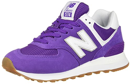New Balance Women's 574 V2 Essentials Sneaker, Purple Mountain/White, 5.5