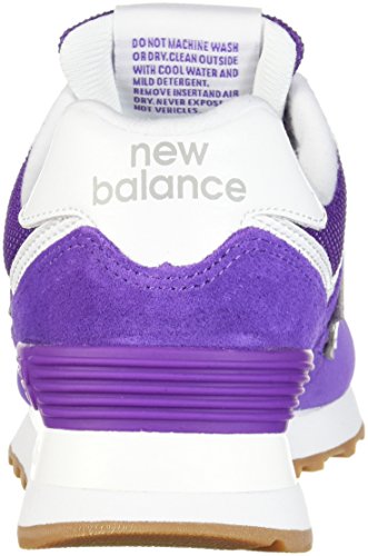 New Balance Women's 574 V2 Essentials Sneaker, Purple Mountain/White, 5.5