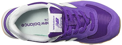 New Balance Women's 574 V2 Essentials Sneaker, Purple Mountain/White, 5.5