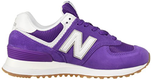 New Balance Women's 574 V2 Essentials Sneaker, Purple Mountain/White, 5.5