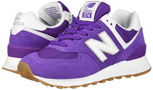 New Balance Women's 574 V2 Essentials Sneaker, Purple Mountain/White, 5.5