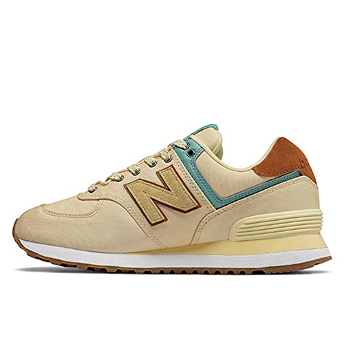 New Balance Women's 574 V2 Back Pack Sneaker, Vanilla/Mineral Sage, 5.5 W US
