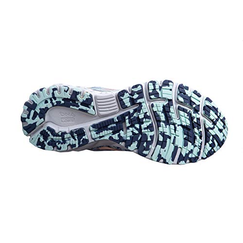 Brooks Womens Adrenaline GTS 19 Running Shoe - Navy/Coral/Ice - B - 11.5