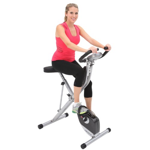 Exerpeutic Folding Magnetic Upright Exercise Bike with Pulse