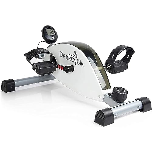 DeskCycle Desk Exercise Bike Pedal Exerciser, White