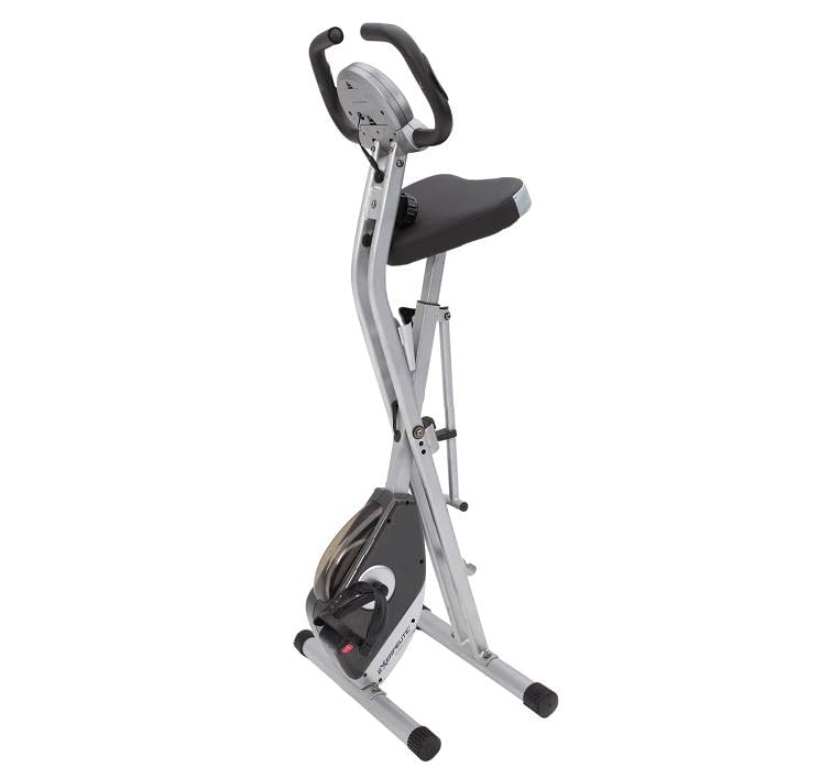 Exerpeutic Folding Magnetic Upright Exercise Bike with Pulse