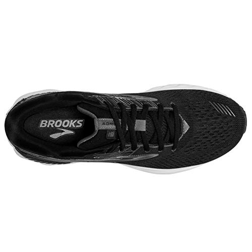 Brooks Mens Adrenaline GTS 19 Running Shoe - Black/Ebony/Silver - D - 7.5