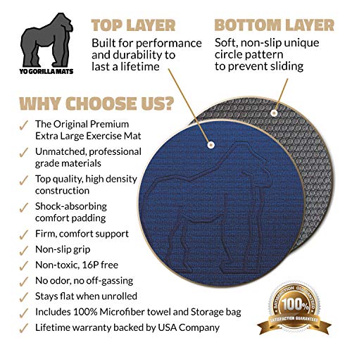 Extra Large Non-Slip Exercise Mat - Home Gym Essential