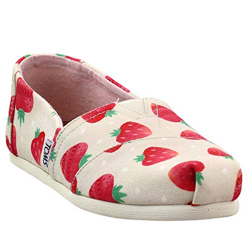 TOMS Womens Alpargata Classic Graphic Slip On Flats Flats Casual - Pink - Size 6.5 B