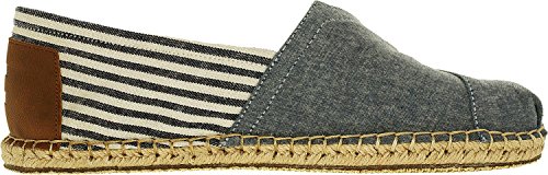 TOMS Men's Classic Canvas Casual Shoe Chambray Stripe Blanket Stitch 8.5 D(M) US