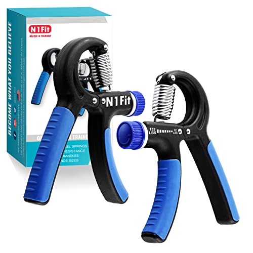 Grip Strength Trainer - 2 Pack Hand Grip Strengthener W/Adjustable Resistance Range 20lbs-90lbs - Robust and Non-Slip Hand Strengthener for Perfect Forearm Grip Workout and Hand Rehabilitation