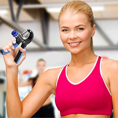 Grip Strength Trainer - 2 Pack Hand Grip Strengthener W/Adjustable Resistance Range 20lbs-90lbs - Robust and Non-Slip Hand Strengthener for Perfect Forearm Grip Workout and Hand Rehabilitation