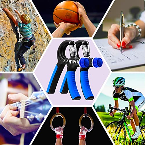 Grip Strength Trainer - 2 Pack Hand Grip Strengthener W/Adjustable Resistance Range 20lbs-90lbs - Robust and Non-Slip Hand Strengthener for Perfect Forearm Grip Workout and Hand Rehabilitation