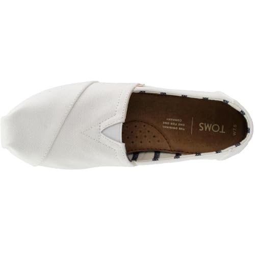 TOMS Women's White Canvas Alpr ESP (Size: 6.5)