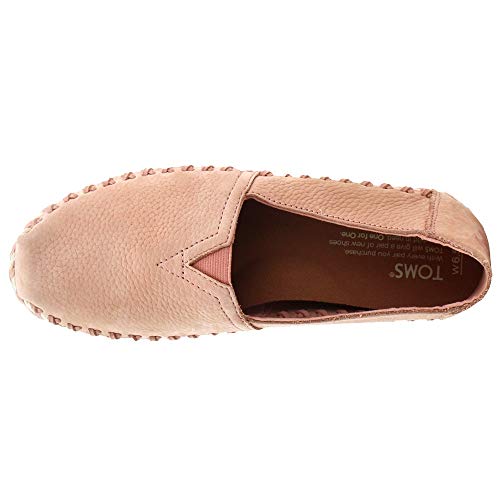 TOMS Womens Alpargata Nubuck Slip On Flats Flats Casual - Pink - Size 6.5 B
