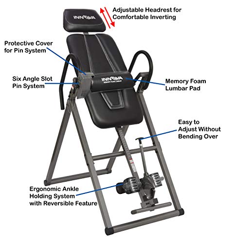 Innova ITX9700 Inversion Table with Memory Foam Lumbar Pad