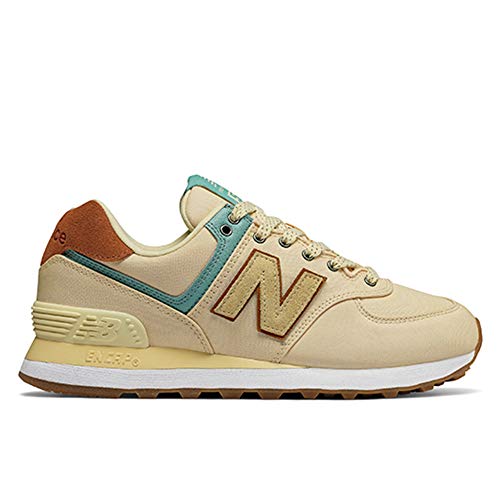 New Balance Women's 574 V2 Back Pack Sneaker, Vanilla/Mineral Sage, 11 W US