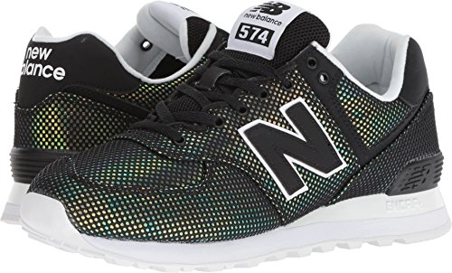 New Balance Women's 574 V2 Mermaid Sneaker, Black/White, 11.5