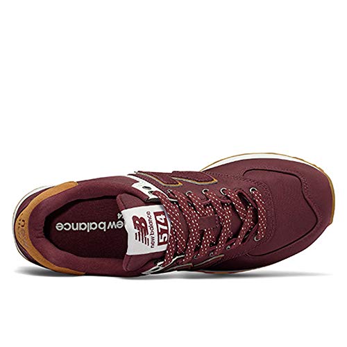 New Balance Women's 574 V2 Back Pack Sneaker, Nb Burgundy/White, 11.5 W US