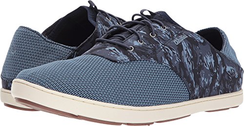 OLUKAI Men's Nohea Moku Shoes, Trench Blue/Dive Camo, 10.5
