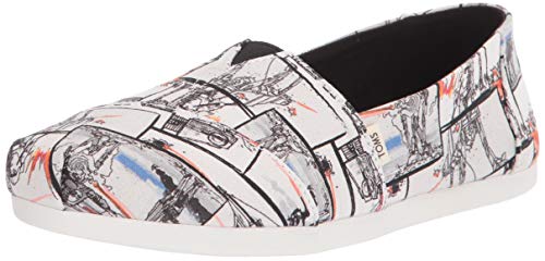 TOMS White Star Wars Print Women's Canvas Slip-on Multi-Color 10014383 11