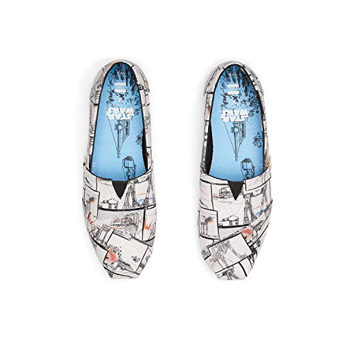 TOMS White Star Wars Print Women's Canvas Slip-on Multi-Color 10014383 11
