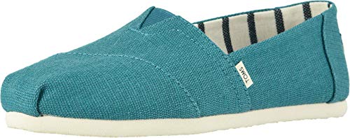 TOMS womens Venice Collection Alpargata loafers shoes, Harbor Blue Heritage Canvas, 11 US