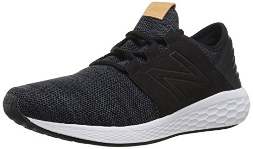 New Balance Men's Fresh Foam Cruz V2 Sneaker, Black/White, 9.5 2E US