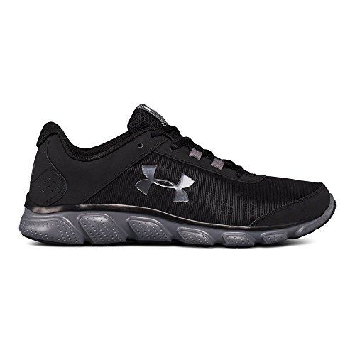 Under Armour Men's Micro G Assert 7 Running Shoe, Black (002)/Rhino Gray, 9.5