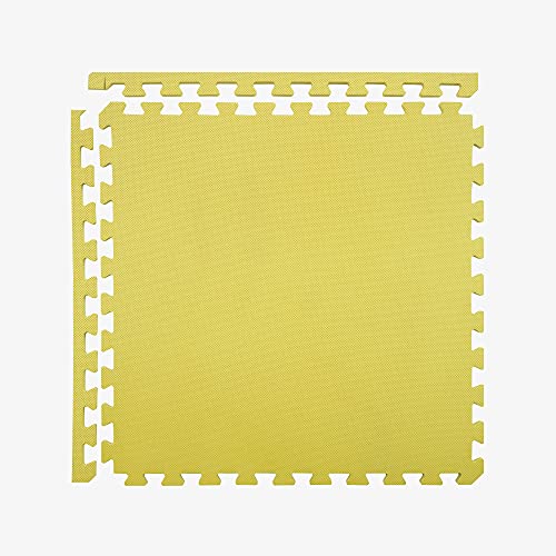 IncStores 5/8 Inch Thick Premium Soft Foam Flooring Tiles | High-Density Interlocking Foam Tiles for Vibrant Floor Protection in Your Home Gym, Playroom, and More | Canary, 64 Pack