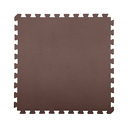 IncStores 5/8 Inch Thick Premium Soft Foam Flooring Tiles | High-Density Interlocking Foam Tiles for Vibrant Floor Protection in Your Home Gym, Playroom, and More | Chocolate, 6 Pack
