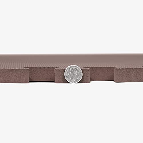 IncStores 5/8 Inch Thick Premium Soft Foam Flooring Tiles | High-Density Interlocking Foam Tiles for Vibrant Floor Protection in Your Home Gym, Playroom, and More | Chocolate, 6 Pack