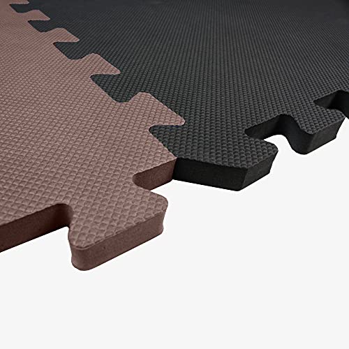 IncStores 5/8 Inch Thick Premium Soft Foam Flooring Tiles | High-Density Interlocking Foam Tiles for Vibrant Floor Protection in Your Home Gym, Playroom, and More | Chocolate, 6 Pack