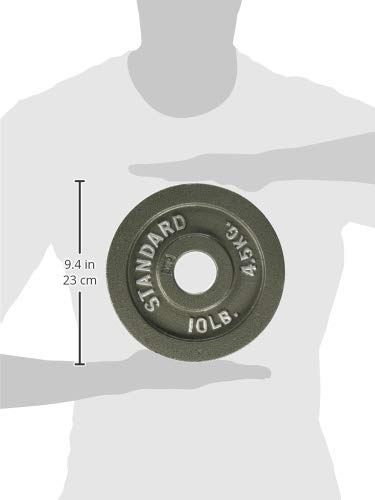 CAP Barbell Olympic 2-Inch Weight Plate, Black, Single, 100 Pound